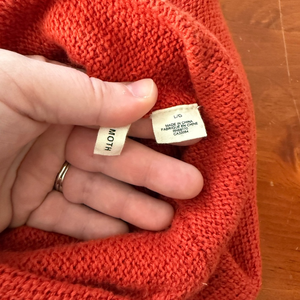 Anthropologie MOTH  Sweater size large - Picture 5 of 5